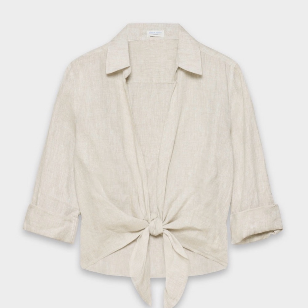 Aritzia Babaton Connection Linen Top
